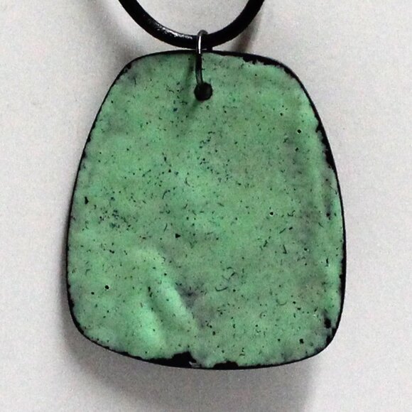 Black Corded Lobster Clasp Necklace With Unique Dark Pendant - Picture 3 of 9